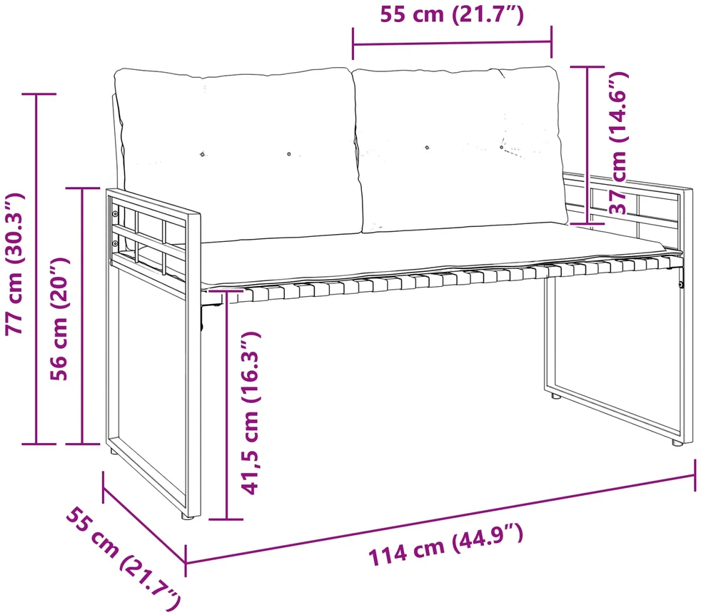 Medinis sluoksnio suolelis 114 x 55 x 77 cm Blanki pilka