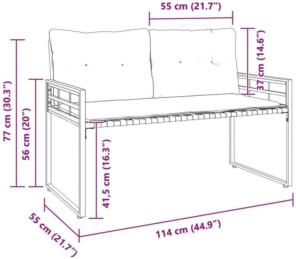 Medinis sluoksnio suolelis 114 x 55 x 77 cm Blanki pilka