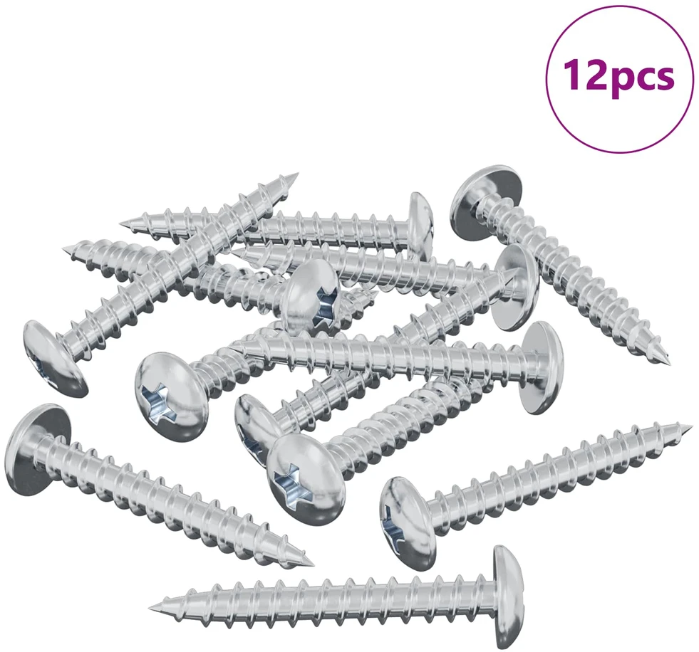 Medinis varžtas 12 vnt. Sidabrinė M4 x 28 mm Geležis