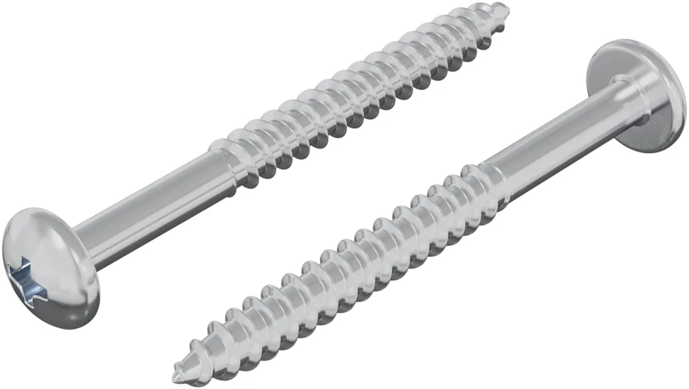 Medinis varžtas 2 vnt. Sidabrinė 9,8 x 53 mm Plienas