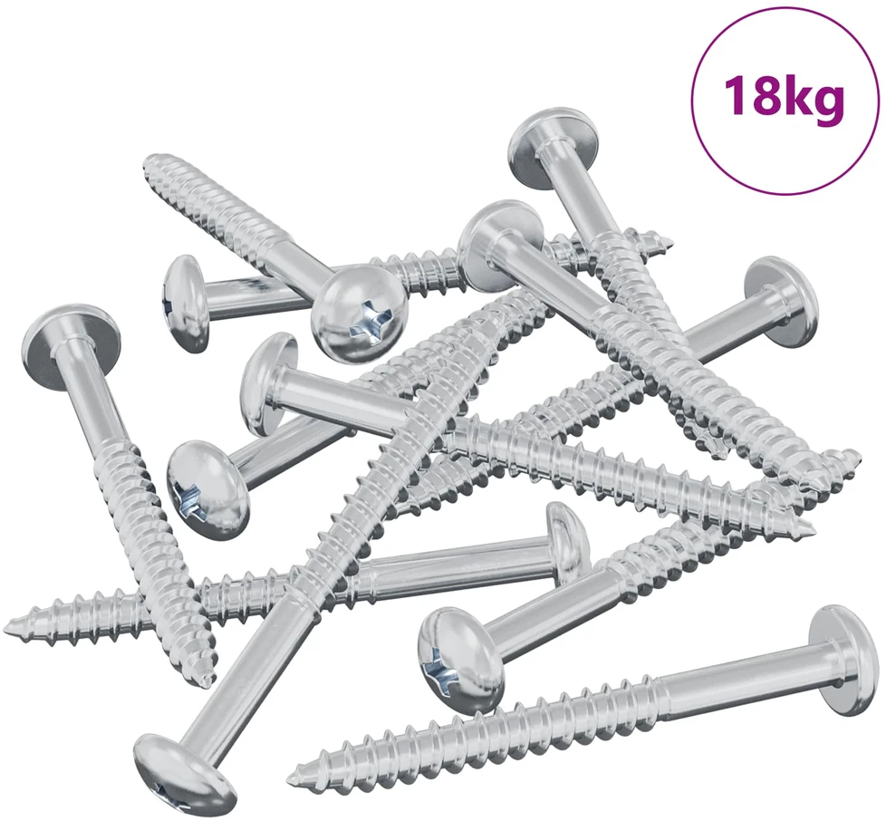 Medinis varžtas 3273 vnt. Sidabrinė 9,8 x 53 mm Plienas
