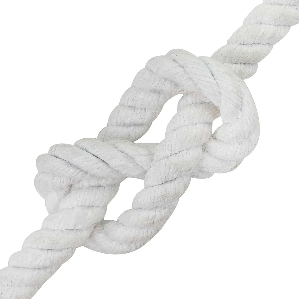 Medvilninė virvė 12 mm 250 m Balta 100% Medvilnė