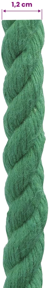 Medvilninė virvė 12 mm 250 m Žalia 100% Medvilnė