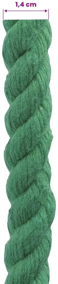 Medvilninė virvė 14 mm 250 m Žalia 100% Medvilnė