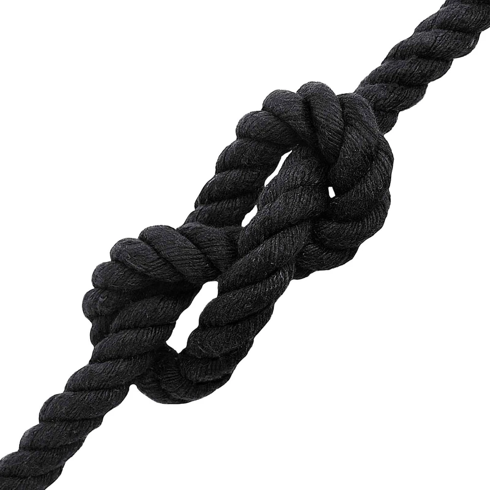 Medvilninė virvė 16 mm 100 m Juoda 100% Medvilnė