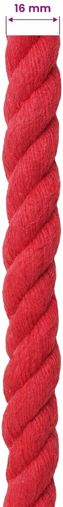Medvilninė virvė 16 mm 25 m Raudona 100% Medvilnė