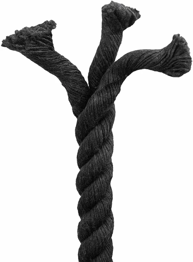 Medvilninė virvė 20 mm 50 m Juoda 100% Medvilnė