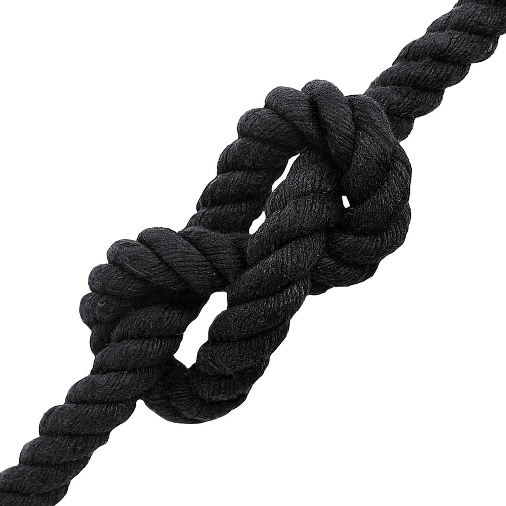 Medvilninė virvė 20 mm 50 m Juoda 100% Medvilnė