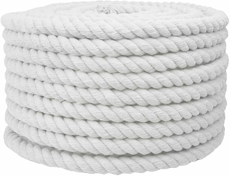 Medvilninė virvė 24 mm 25 m Balta 100% Medvilnė