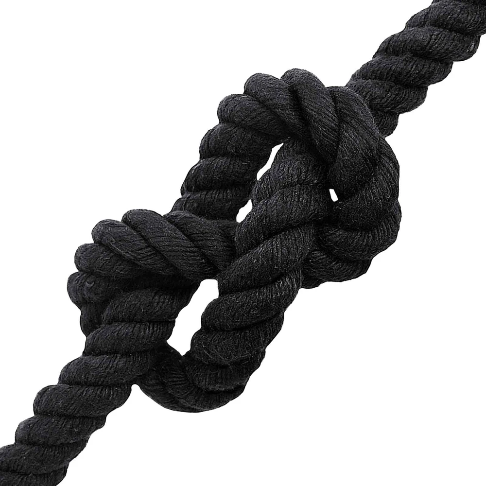 Medvilninė virvė 24 mm 25 m Juoda 100% Medvilnė