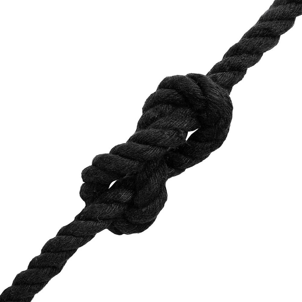 Medvilninė virvė 10 mm 250 m Juoda 100% Medvilnė