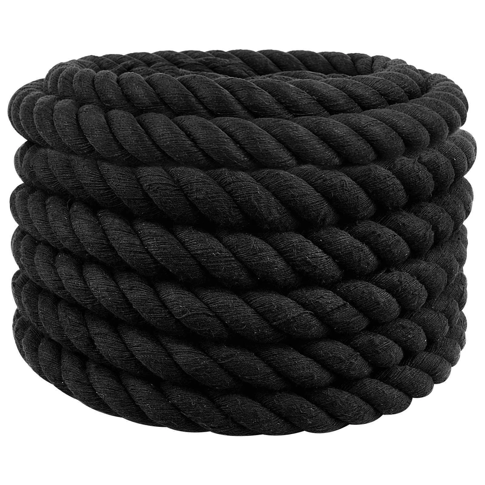 Medvilninė virvė 30 mm 25 m Juoda 100% Medvilnė