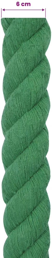 Medvilninė virvė 60 mm 10 m Žalia 100% Medvilnė
