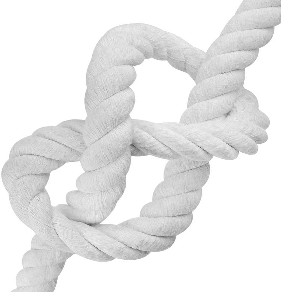 Medvilninė virvė 60 mm 5 m Balta 100% Medvilnė