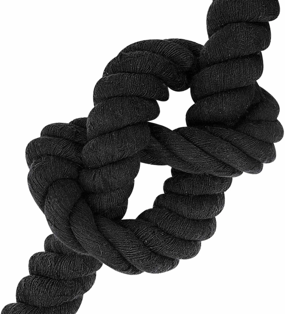 Medvilninė virvė 60 mm 5 m Juoda 100% Medvilnė