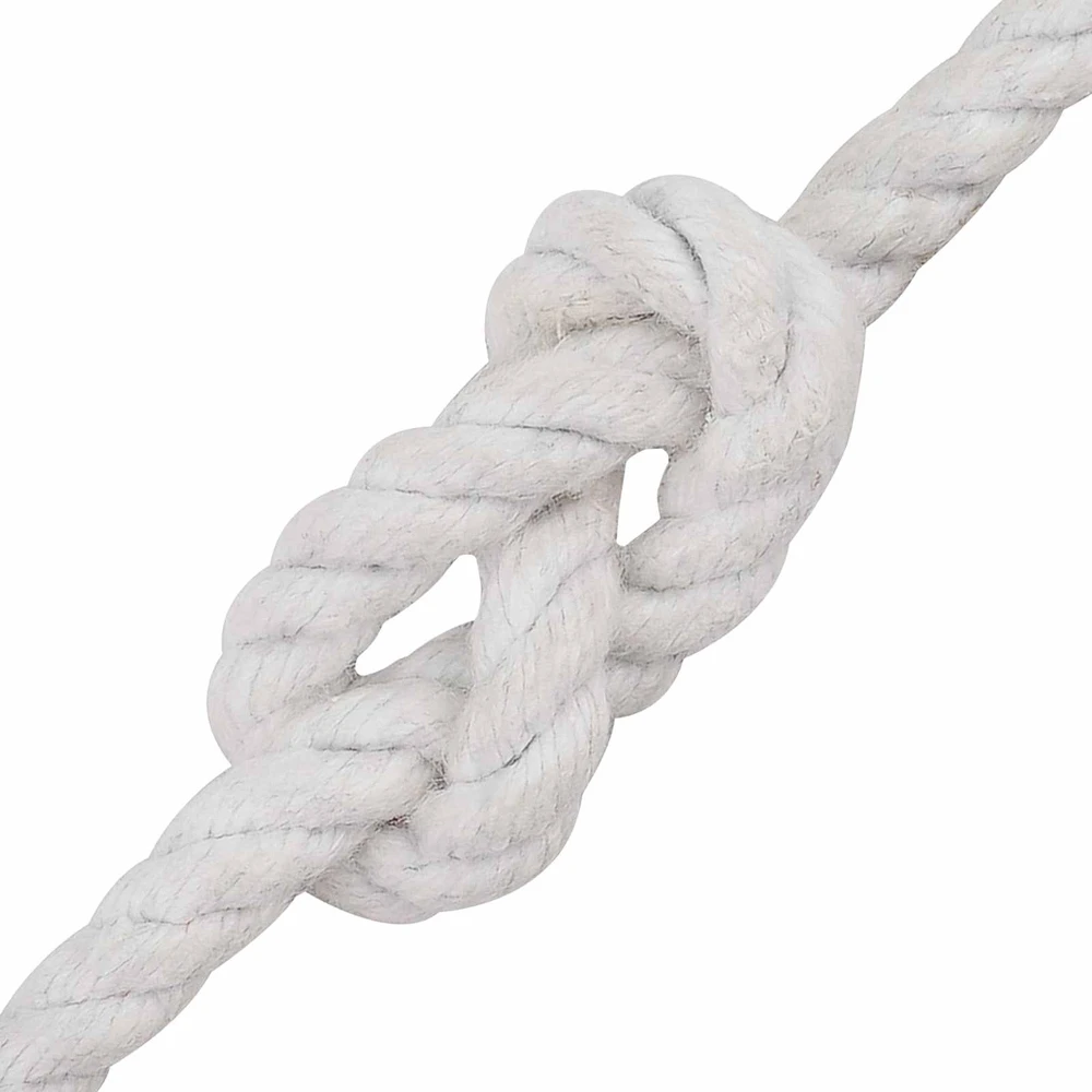 Medvilninė virvė 8 mm 250 m Balta 100% Medvilnė