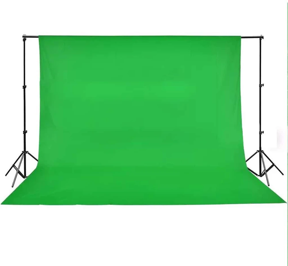 Medvilninis fonas be stovo, žalias, 500x300cm, Chroma-key