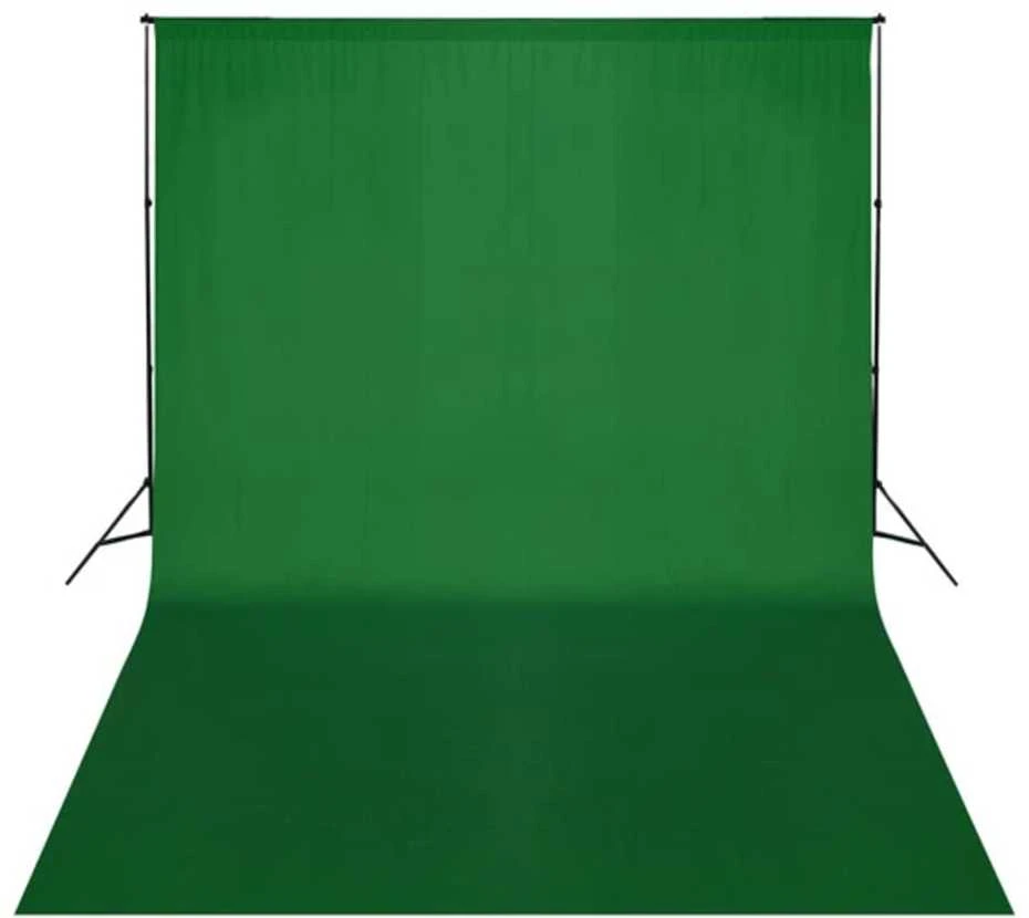 Medvilninis fonas be stovo, žalias, 500x300cm, Chroma-key