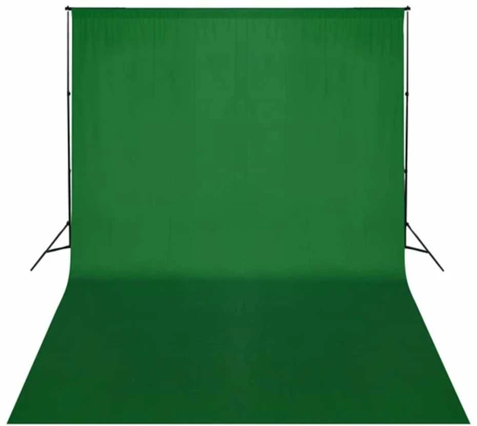 Medvilninis fonas be stovo, žalias, 500x300cm, Chroma-key