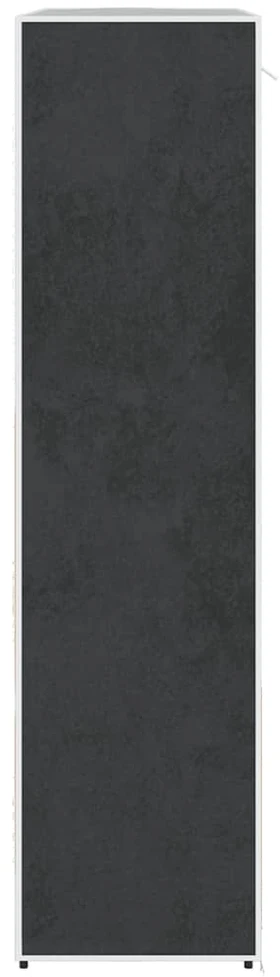 Medžiag. drabužinė su skyriais ir virbais, 45x150x176cm, juoda