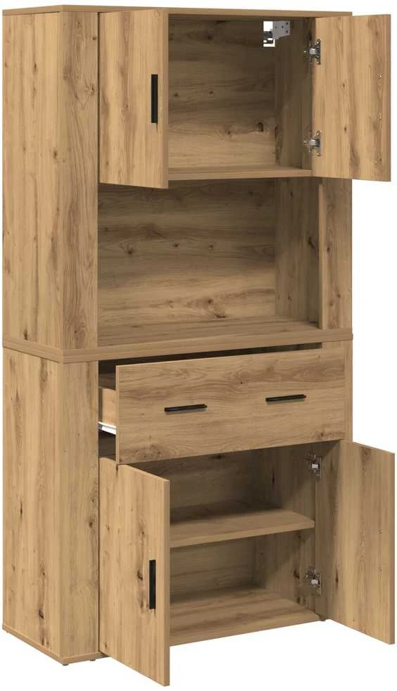 Highboardas artisano ąžuolo 80 x 33 x 150 cm Apdirbta mediena