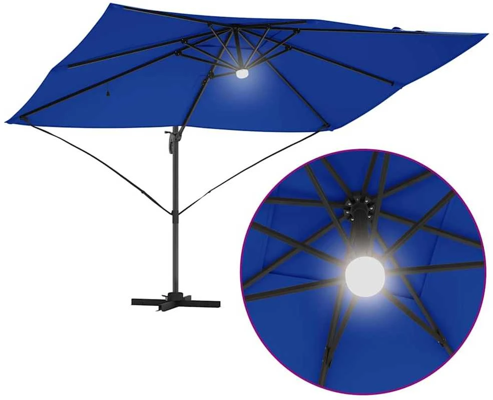 Skėtis nuo saulės 351 x 250 x 253 cm Poliesteris ir aliuminis