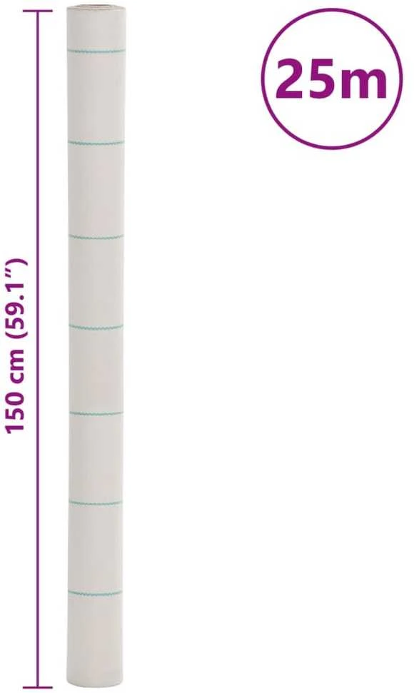 Membrana nuo piktžolių, baltos spalvos, 1,5x25m, PP