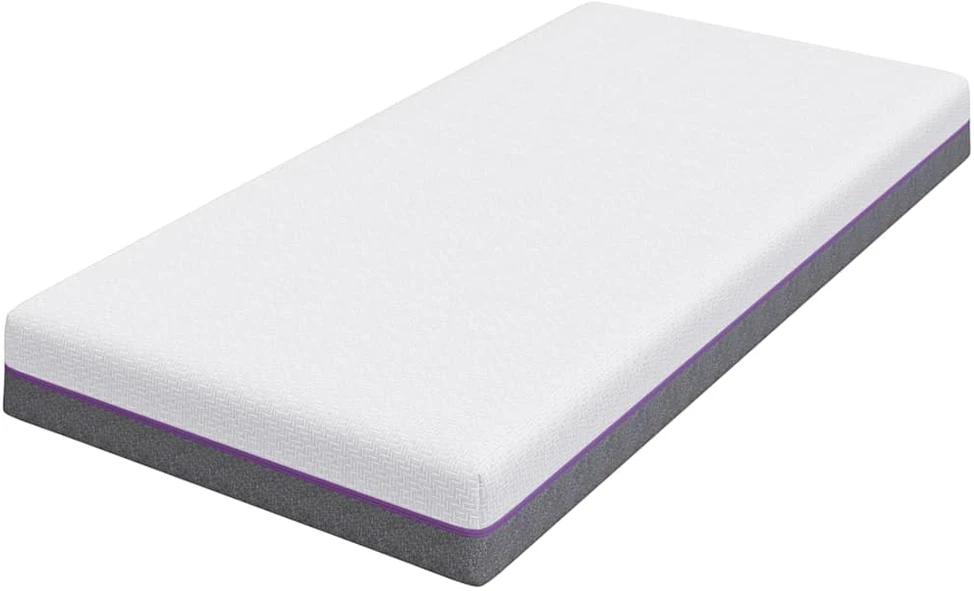 „Memory Foam“ čiužinys Vidutinis 100 x 200 cm Balta ir pilka
