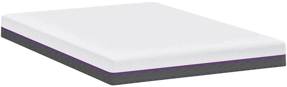 „Memory Foam“ čiužinys Vidutinis 140 x 190 cm Balta ir pilka