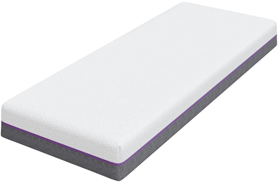 „Memory Foam“ čiužinys Vidutinis 80 x 200 cm Balta ir pilka