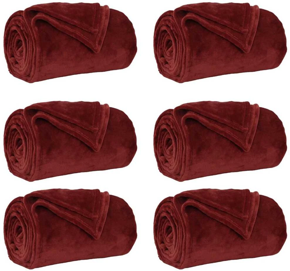 Mesti antklodės 6 vnt. Bordo raudona 150 x 200 cm 4.68 kg