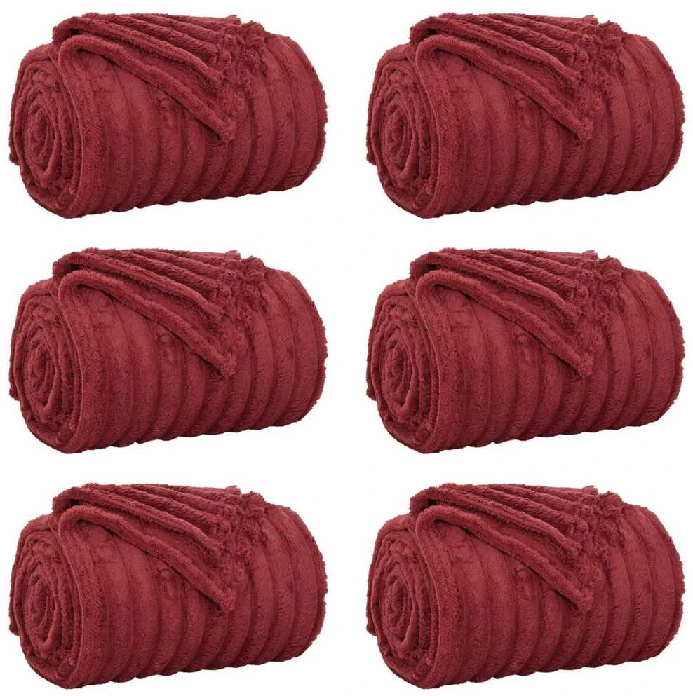 Mesti antklodės 6 vnt. Bordo raudona 150 x 130 cm 2.85 kg