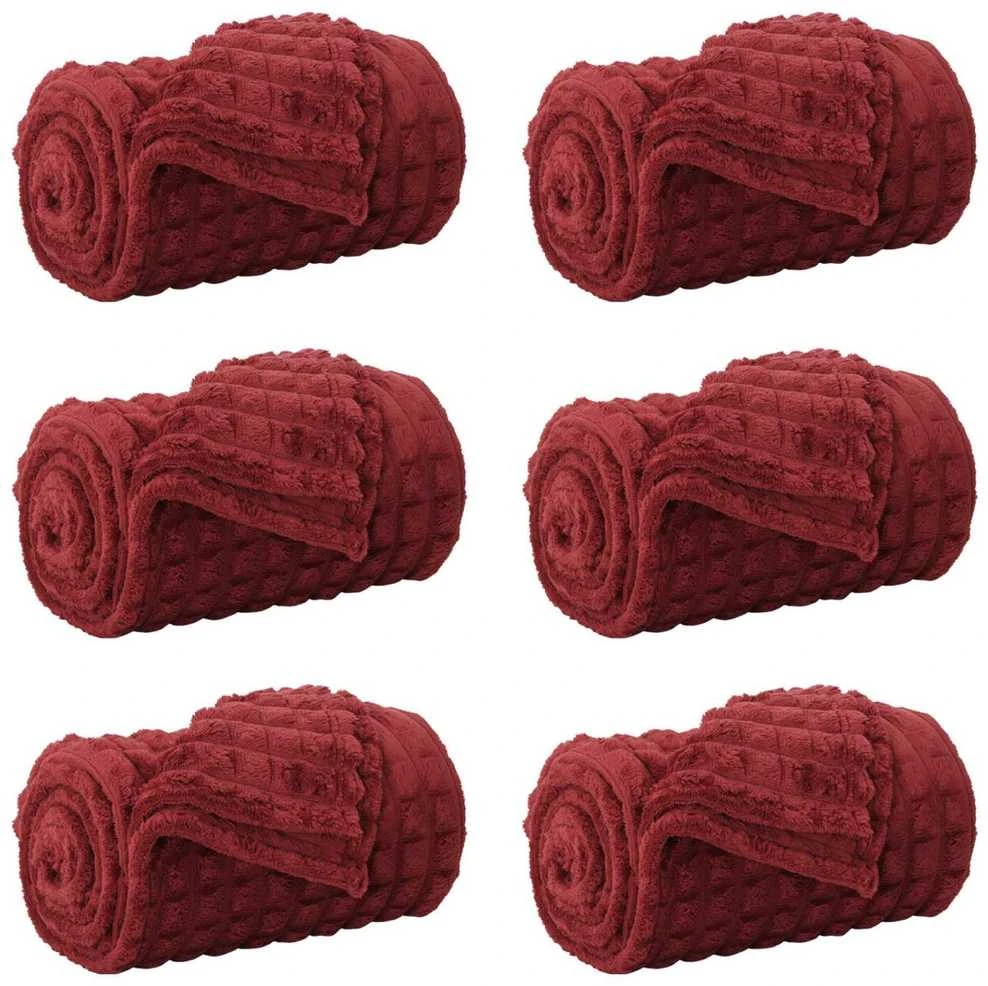 Mesti antklodės 6 vnt. Bordo raudona 270 x 240 cm 10.04 kg