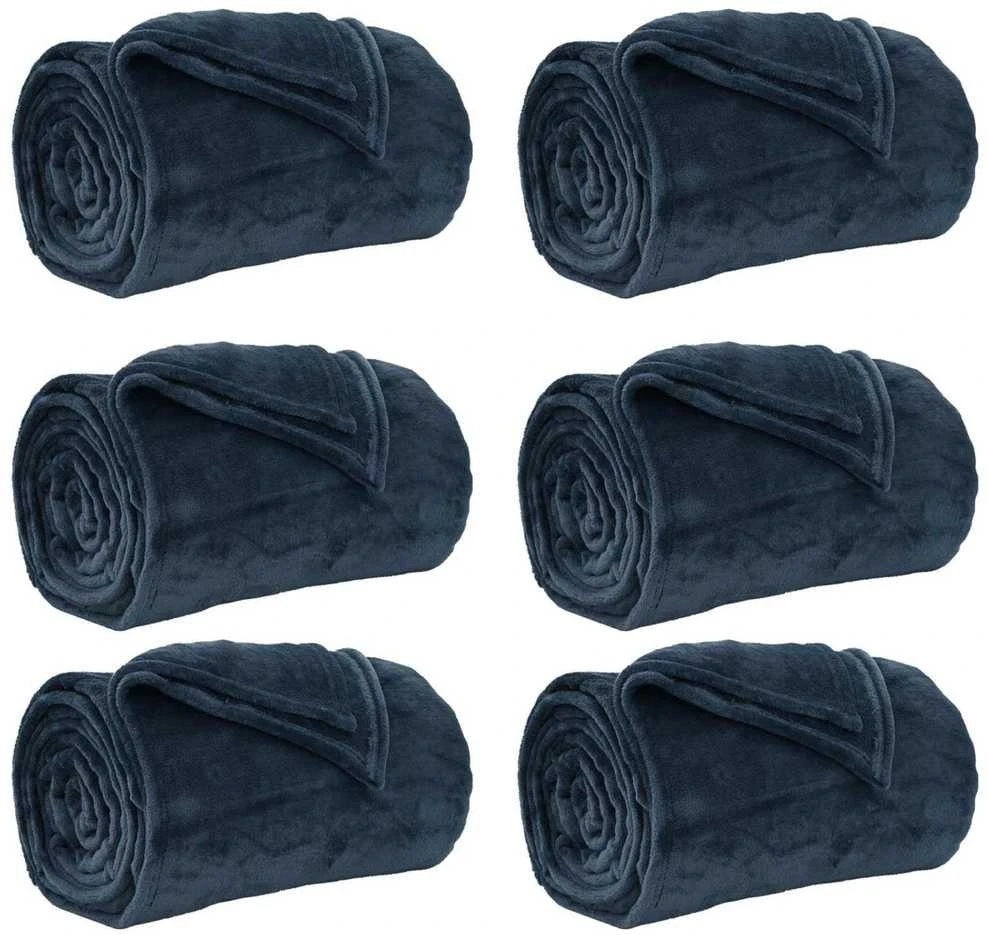 Mesti antklodės 6 vnt. Jūrinė mėlyna 130 x 150 cm 3.04 kg