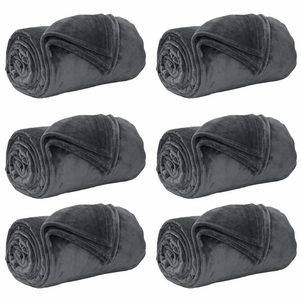 Mesti antklodės 6 vnt. Tamsiai pilka 130 x 150 cm 3.04 kg