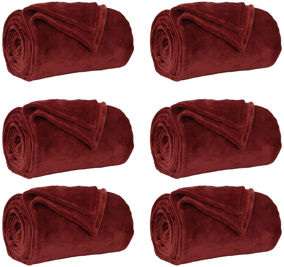 Mesti antklodės 6 vnt. Bordo raudona 150 x 200 cm 4.68 kg