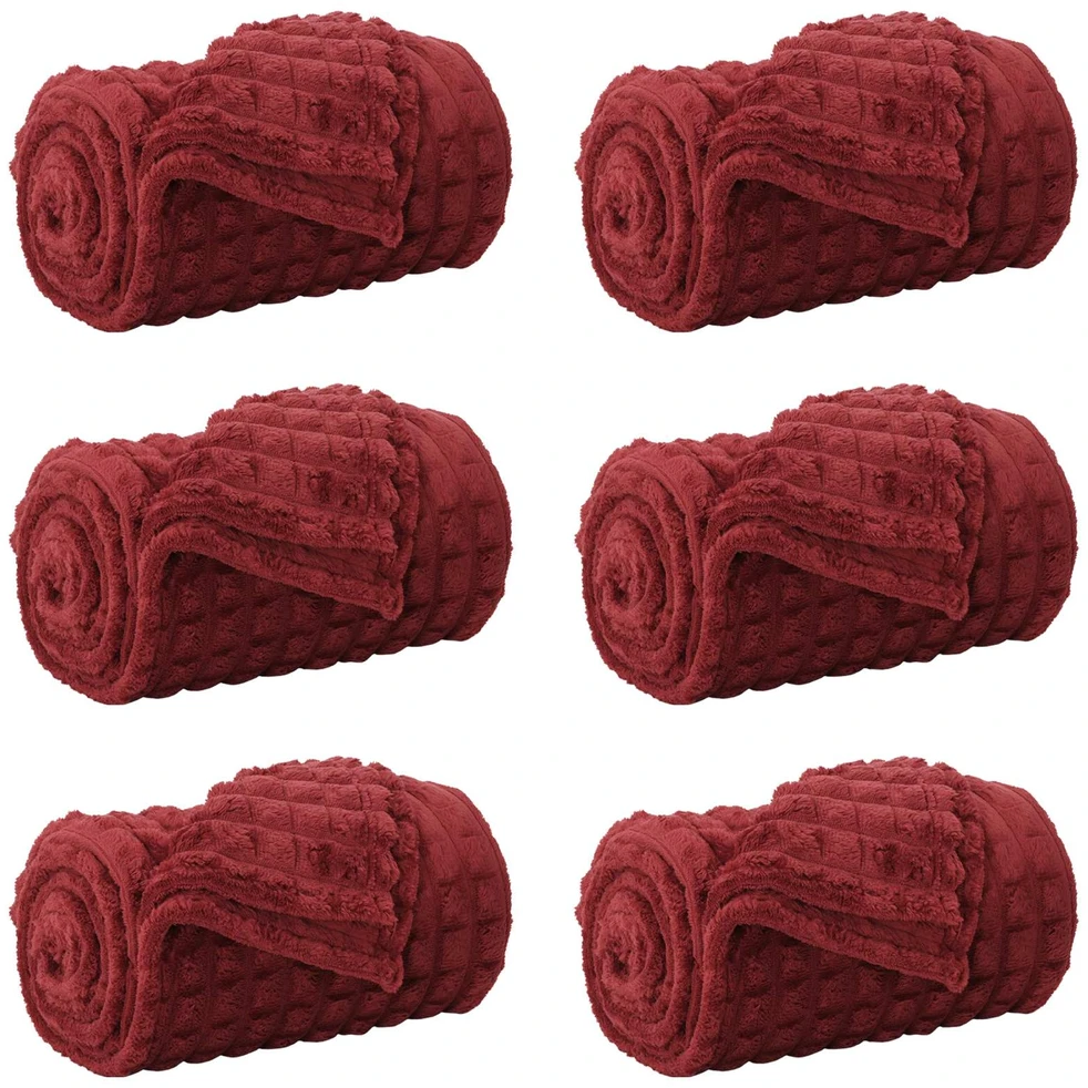 Mesti antklodės 6 vnt. Bordo raudona 270 x 240 cm 10.04 kg