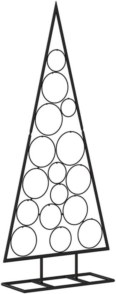 Metalinė Kalėdų eglutė, juodos spalvos, 125cm