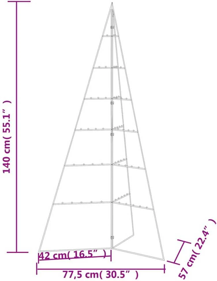Metalinė Kalėdų eglutė, juodos spalvos, 140 cm