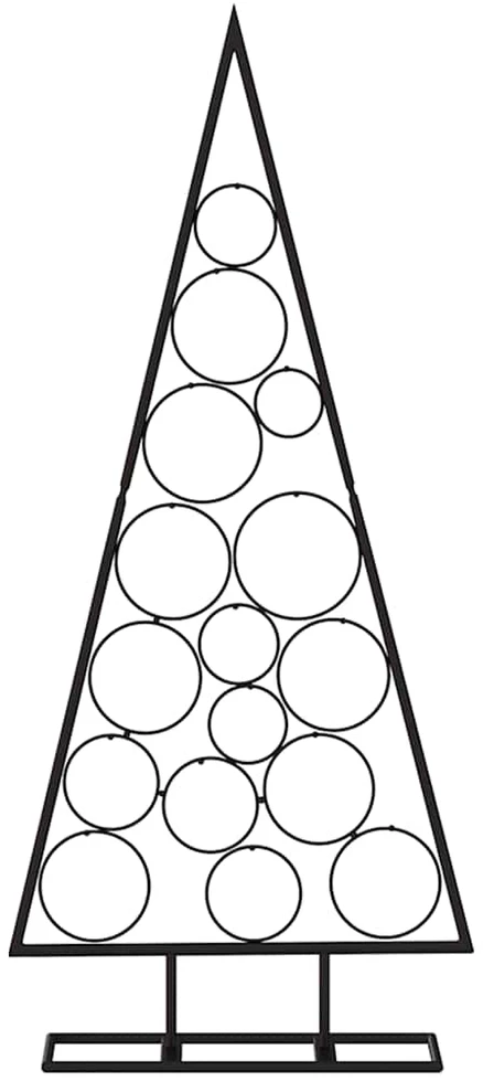 Metalinė Kalėdų eglutė, juodos spalvos, 125cm