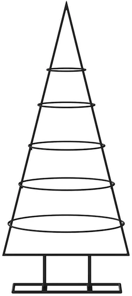Metalinė Kalėdų eglutė, juodos spalvos, 90 cm