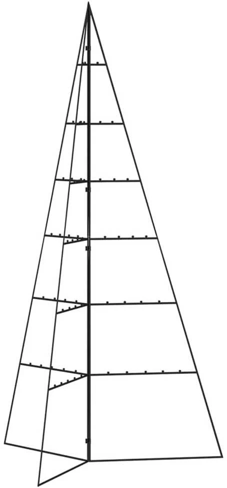 Metalinė Kalėdų eglutė, juodos spalvos, 140 cm