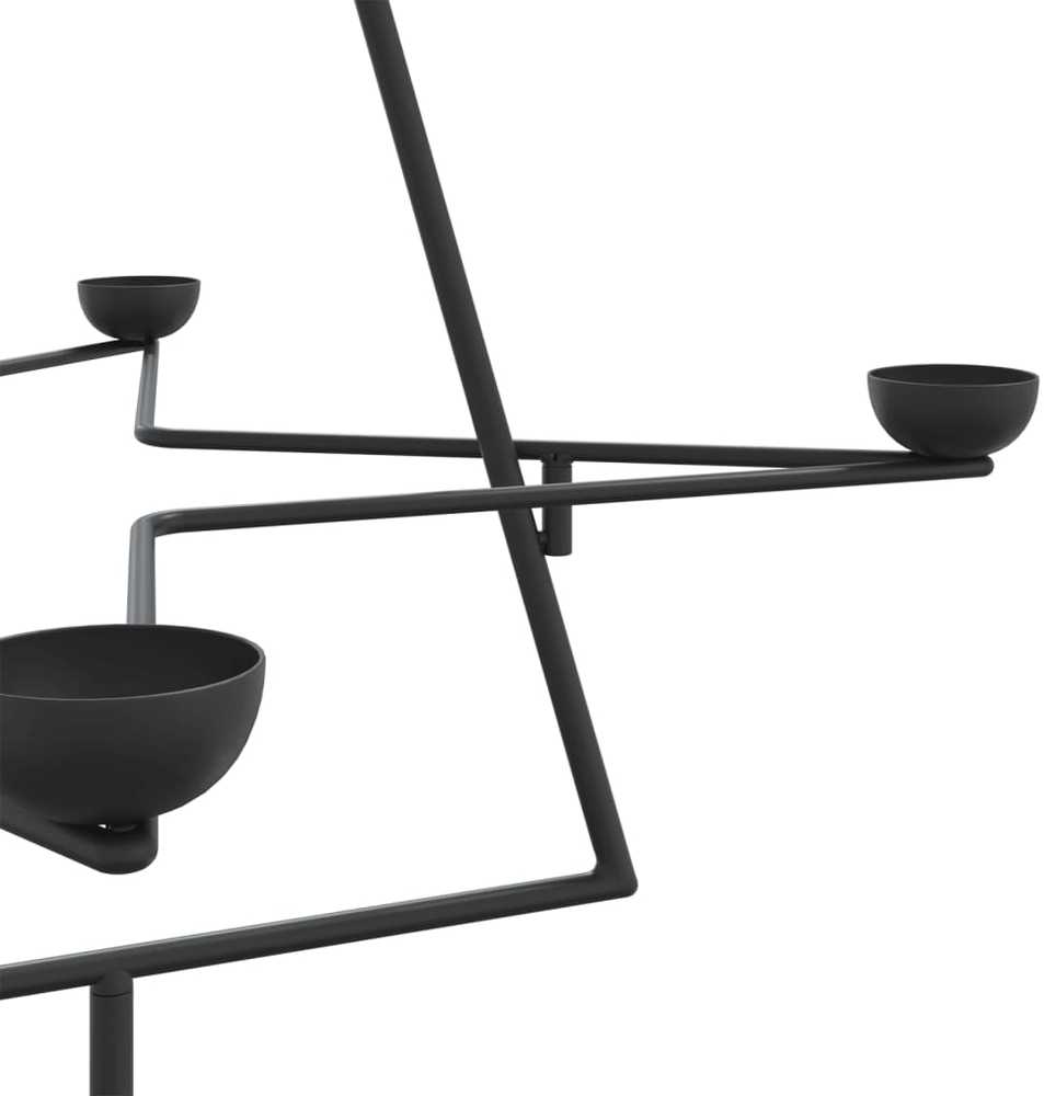 Metalinė Kalėdų eglutė, juodos spalvos, 105cm