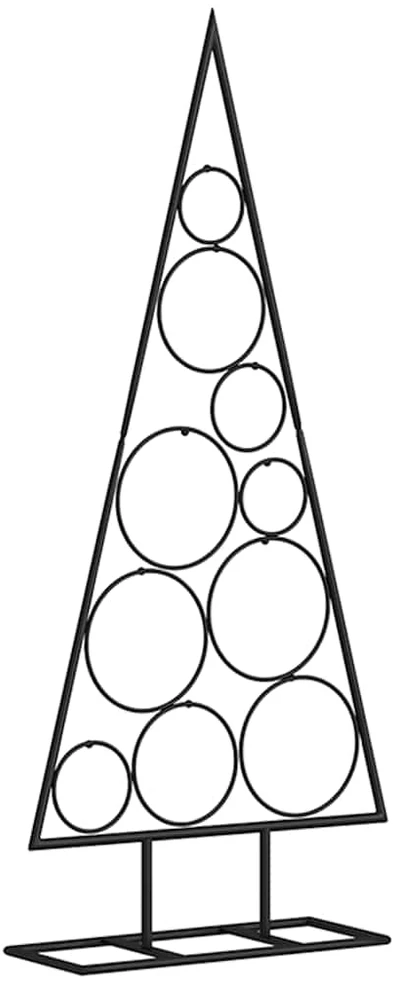 Metalinė Kalėdų eglutė, juodos spalvos, 90 cm