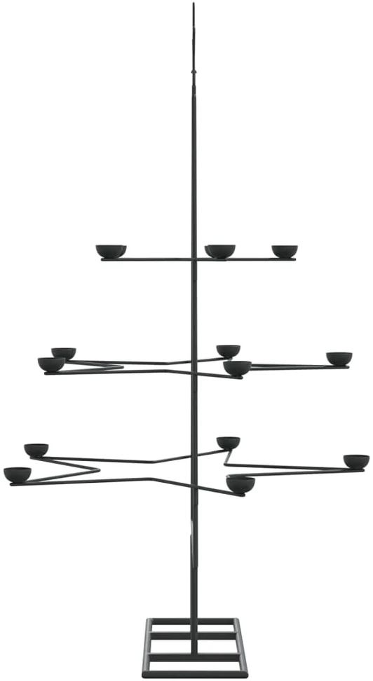Metalinė Kalėdų eglutė, juodos spalvos, 105cm