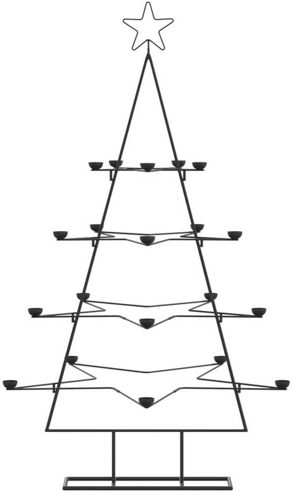 Metalinė Kalėdų eglutė, juodos spalvos, 140 cm