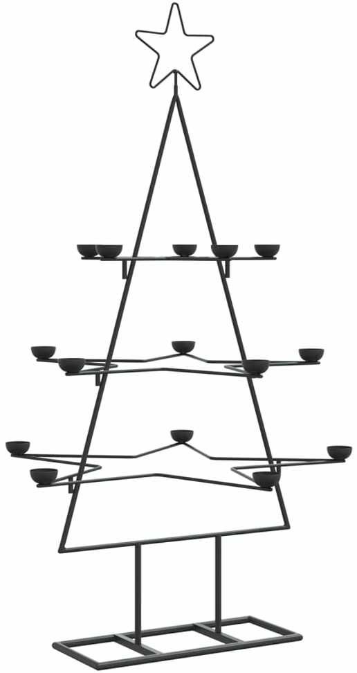 Metalinė Kalėdų eglutė, juodos spalvos, 105cm