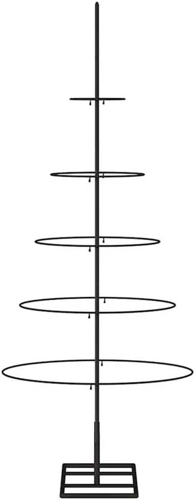 Metalinė Kalėdų eglutė, juodos spalvos, 125cm