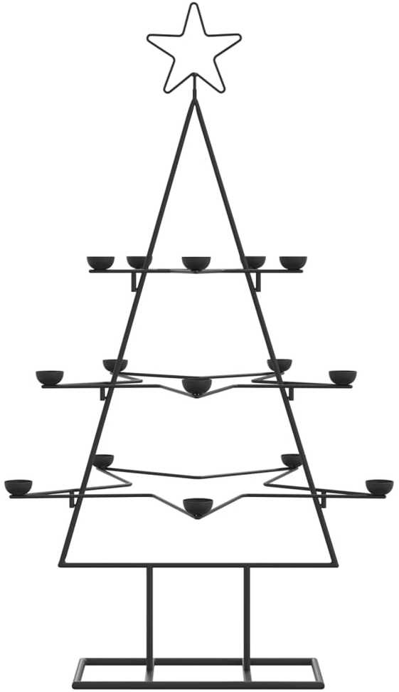Metalinė Kalėdų eglutė, juodos spalvos, 105cm
