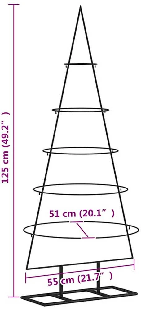Metalinė Kalėdų eglutė, juodos spalvos, 125cm
